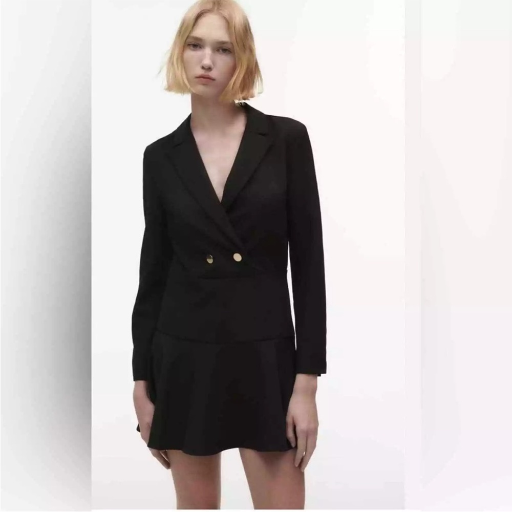 ZARA Long Sleeve Buttoned Blazer Jumpsuit